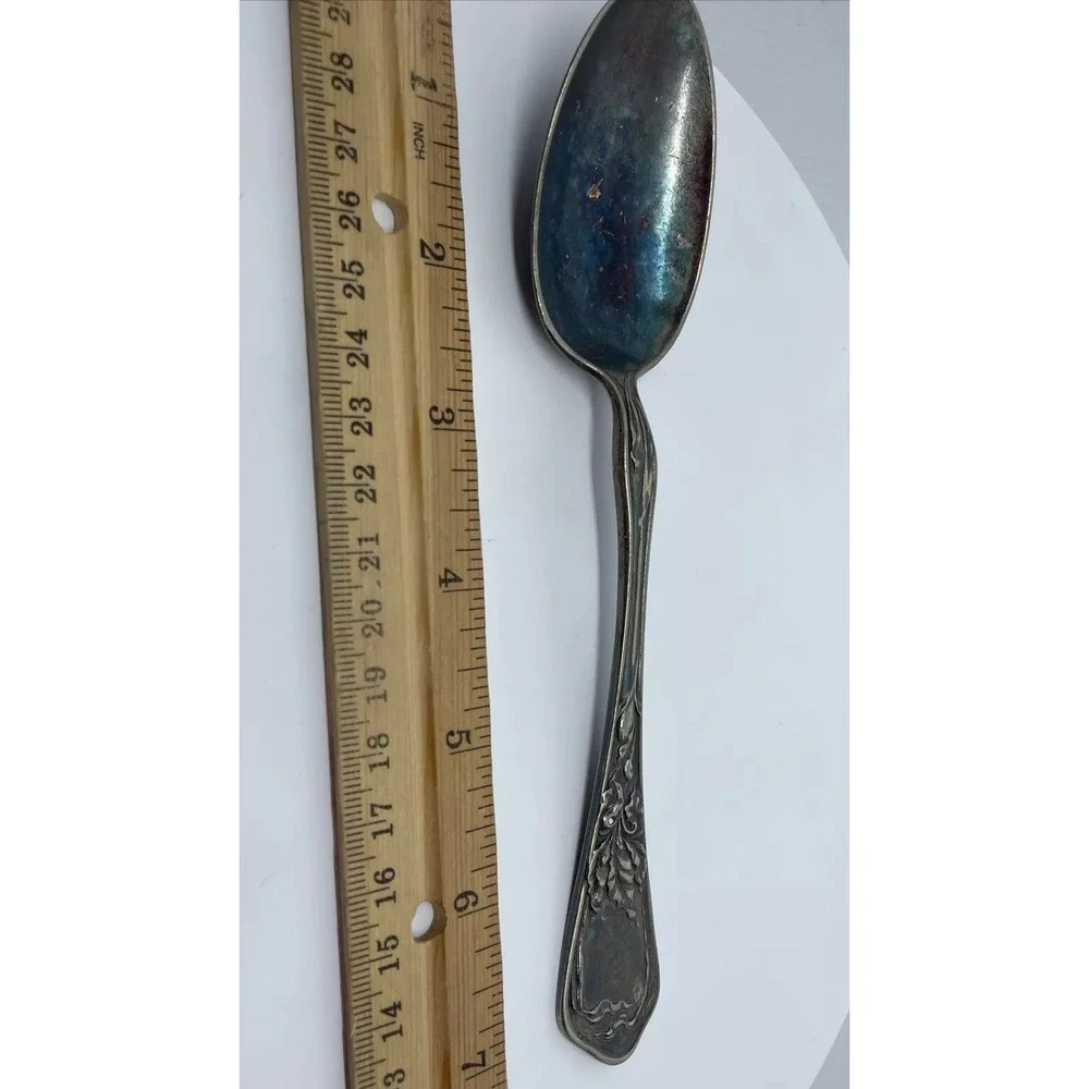 Vintage Wallace Antique Sterling Silver Plated Serving Spoon 71/4